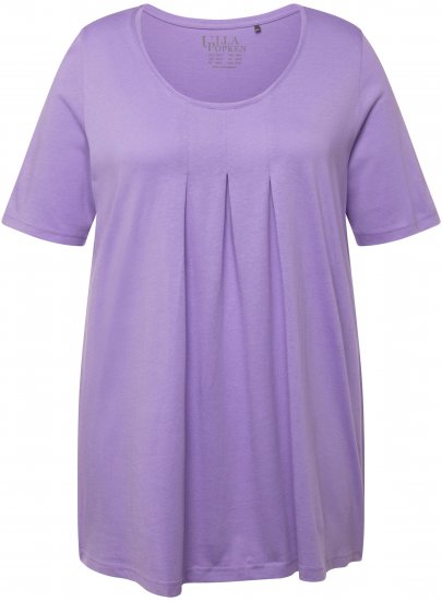Ulla Popken Essential Front Pleat Tee Pale Lilac - Majice - 