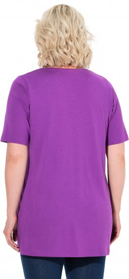 Ulla Popken Essential Front Pleat Tee Purple - Majice - 
