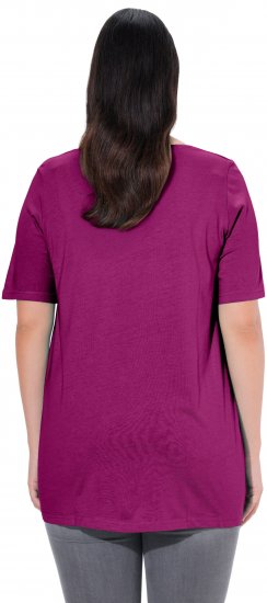 Ulla Popken Essential Front Pleat Tee Berry - Majice - 