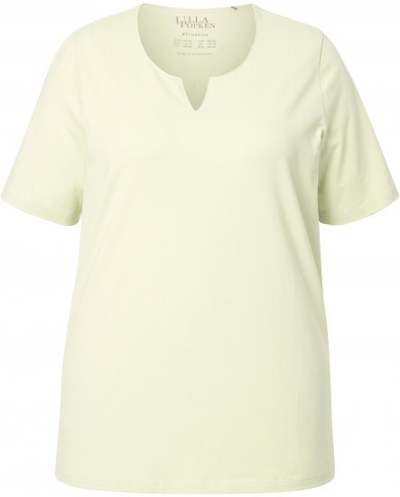 Ulla Popken Essential Notch Neck Stretch Tee Pistachio - Majice - 