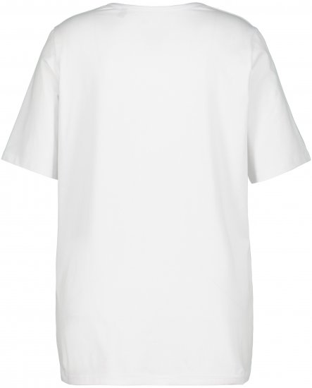 Ulla Popken Essential Square Neck Stretch Tee Snow White - Majice - 