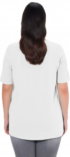 Ulla Popken Essential Square Neck Stretch Tee Snow White - Majice - 