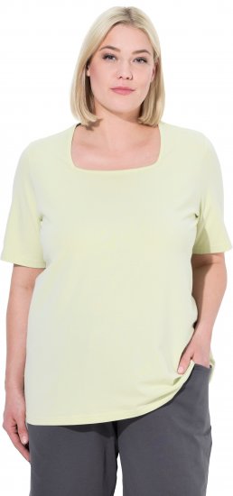 Ulla Popken Essential Square Neck Stretch Tee Pistachio - Majice - 