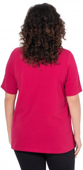Ulla Popken Essential Square Neck Stretch Tee Dark Raspberry - Majice - 