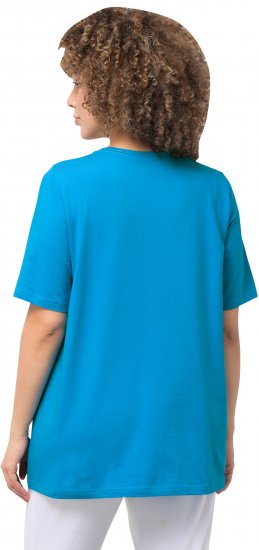 Ulla Popken Essential Square Neck Stretch Tee Sapphire Blue - Majice - 