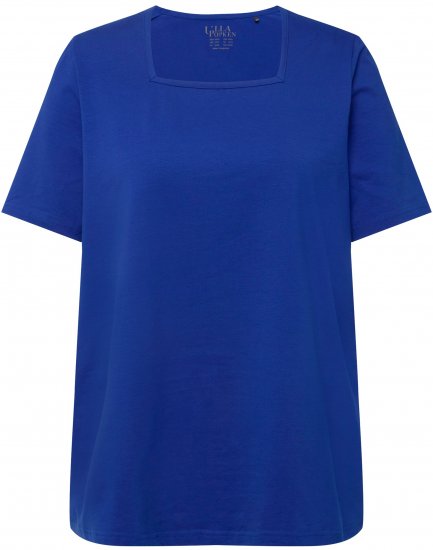 Ulla Popken Essential Square Neck Stretch Tee Cobalt Blue - Majice - 