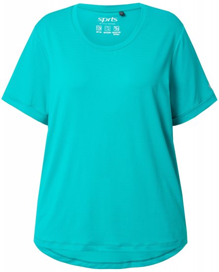 Ulla Popken UPF 50 Quick Drying Tee Turquoise - Majice - 