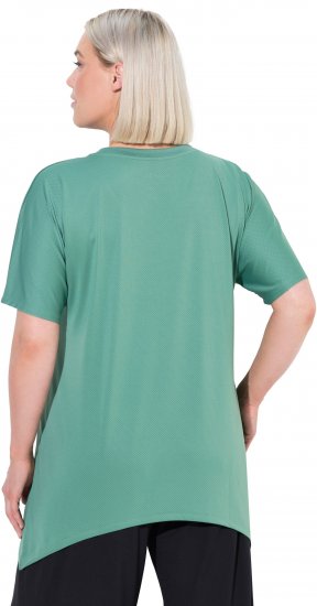 Ulla Popken Quick Drying Pointed Hem Stretch Fit Tee Ivy Green - Majice - 