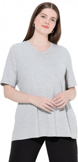 Ulla Popken Eco Cotton Basic T-Shirt 2-Pack Grey/Pink - Majice - 