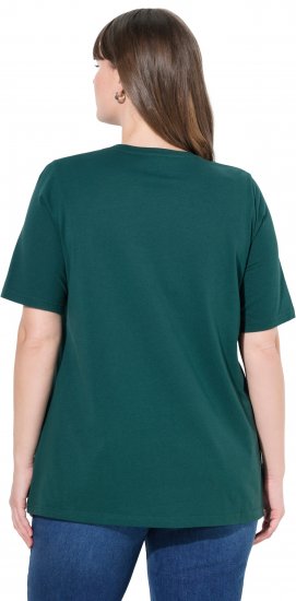 Ulla Popken Eco Cotton Basic T-Shirt 2-Pack Green/White - Majice - 