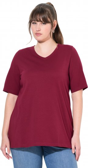 Ulla Popken Eco Cotton Basic T-Shirt 2-Pack Red/Navy - Majice - 