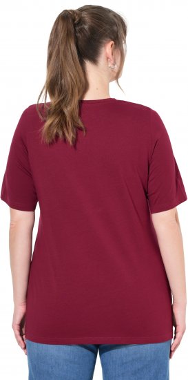 Ulla Popken Eco Cotton Basic T-Shirt 2-Pack Red/Navy - Majice - 
