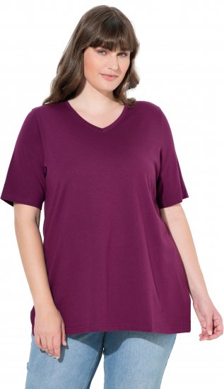 Ulla Popken Eco Cotton Basic T-Shirt 2-Pack Black/Red - Majice - 