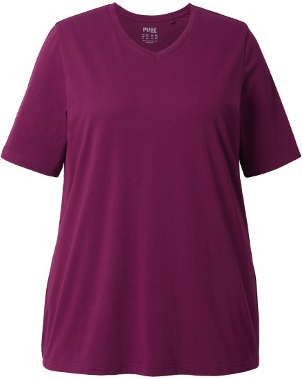 Ulla Popken Eco Cotton Basic T-Shirt 2-Pack Black/Red - Majice - 