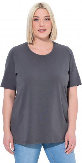 Ulla Popken Essential Round Neck Stretch Tee Graphite Grey - Majice - 
