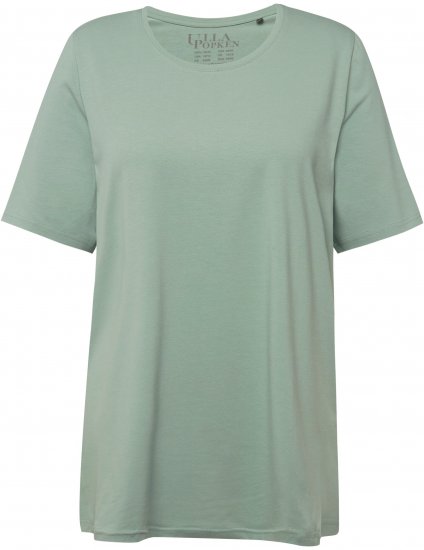 Ulla Popken Essential Round Neck Stretch Tee Light Moss Green - Majice - 