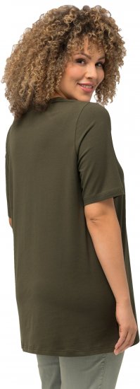 Ulla Popken Essential Round Neck Stretch Tee Forest Green - Majice - 