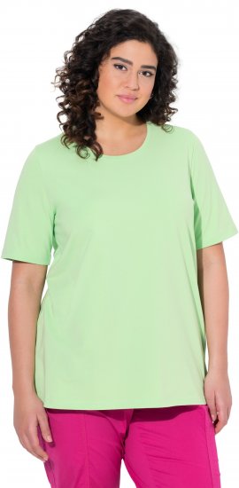 Ulla Popken Essential Round Neck Stretch Tee Light Green - Majice - 