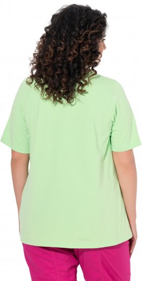 Ulla Popken Essential Round Neck Stretch Tee Light Green - Majice - 