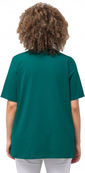 Ulla Popken Essential Round Neck Stretch Tee Dark Emerald - Majice - 