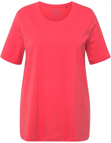 Ulla Popken Essential Round Neck Stretch Tee Dark Coral - Majice - 