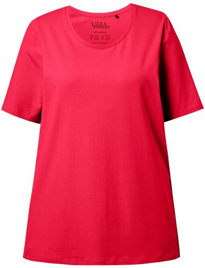 Ulla Popken Essential Round Neck Stretch Tee Red - Majice - 