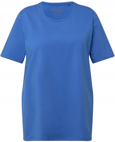 Ulla Popken Essential Round Neck Stretch Tee Denim Blue - Majice - 