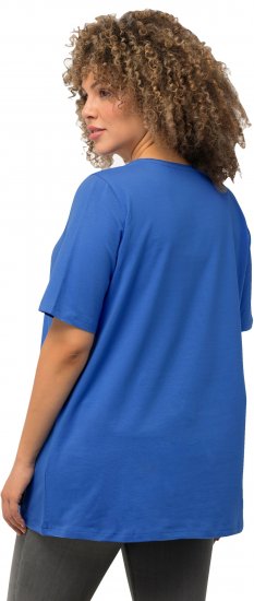 Ulla Popken Essential Round Neck Stretch Tee Denim Blue - Majice - 