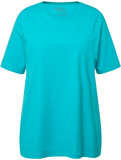 Ulla Popken Essential Round Neck Stretch Tee Deep Aqua - Majice - 