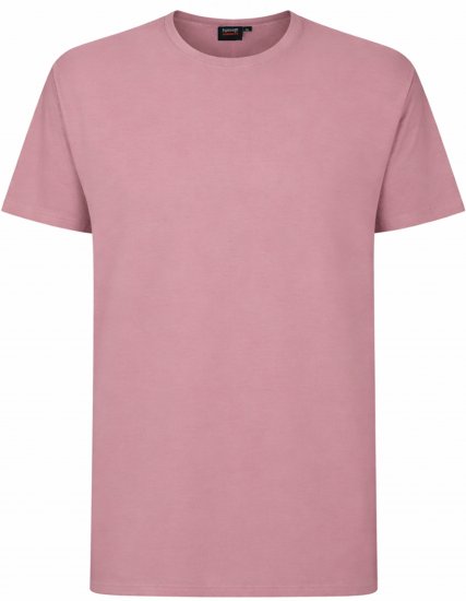 Espionage T015 Plain T-Shirt Pink - Majice Kratkih Rukava - Muške Majice Kratkih Rukava Veliki Brojevi 