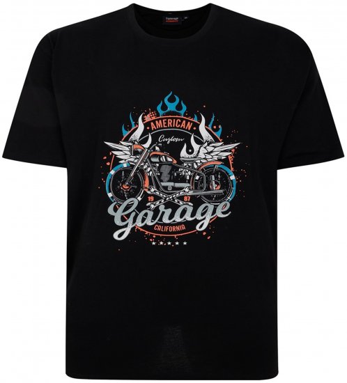 Espionage T426 Garage Printed T-Shirt Black - Majice kratkih rukava s printom - 