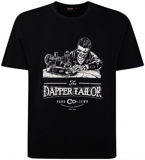Espionage T426 Dapper Tailor Printed T-Shirt Black - Majice kratkih rukava s printom - 