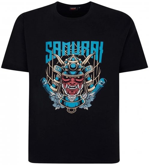Espionage T429 Samurai Printed T-Shirt Navy - Majice kratkih rukava s printom - 