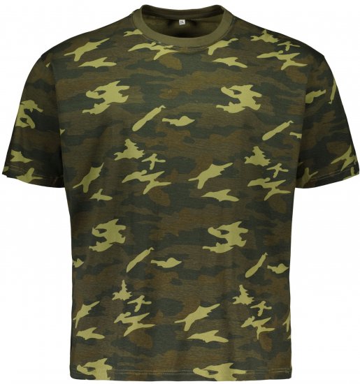 Big Bones X2175 Camo T-Shirt Green - Majice Kratkih Rukava - Muške Majice Kratkih Rukava Veliki Brojevi 