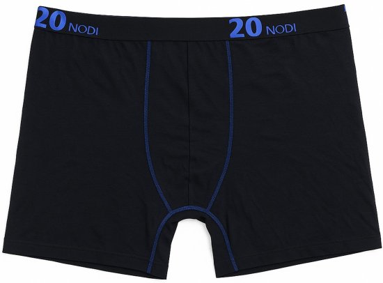 20 Nodi Stretch Cotton Boxer with Medium Leg Black - Donje rublje & kupaće hlače - muške donje rublje veliki brojevi