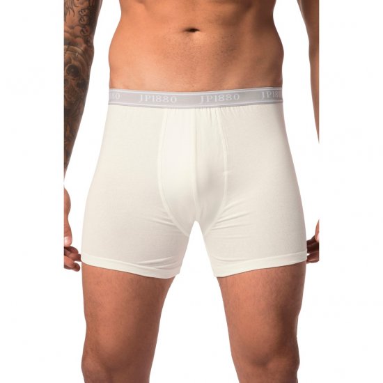 JP1880 Boxershorts Flexnamic OEKO-TEX Mid 2-Pack Grey/Off-White - Donje rublje & kupaće hlače - muške donje rublje veliki brojevi