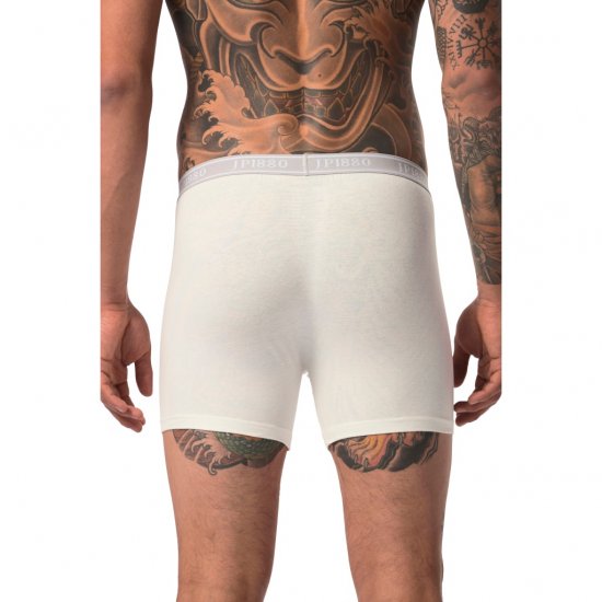 JP1880 Boxershorts Flexnamic OEKO-TEX Mid 2-Pack Grey/Off-White - Donje rublje & kupaće hlače - muške donje rublje veliki brojevi