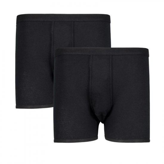 Adamo Royal Ribbed Boxershorts 2-Pack Black - Donje rublje & kupaće hlače - muške donje rublje veliki brojevi