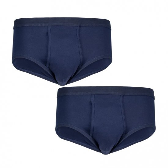 Adamo Royal Ribbed Briefs 2-Pack Navy - Donje rublje & kupaće hlače - muške donje rublje veliki brojevi