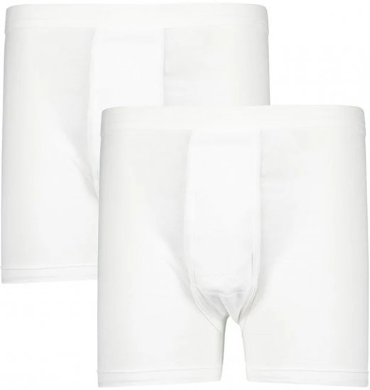 Adamo Royal Fine Ribbed Boxershorts 2-Pack White - Donje rublje & kupaće hlače - muške donje rublje veliki brojevi