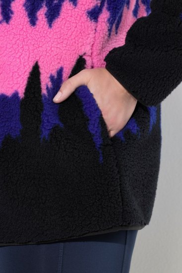 Ulla Popken Alpine Landscape Fleece Jacket Cloud Blue - Puloveri & dukserice - Udobne dukserice, hoodice i pletenina