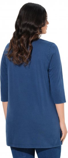 Ulla Popken Floral Print 3/4 Sleeve V-Neck Tee Mint Green - Tiskana majica za žene - 