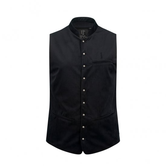 JP1880 Velvet Vest Traditional Black - Jakne - Muške Jakne Veliki Brojevi