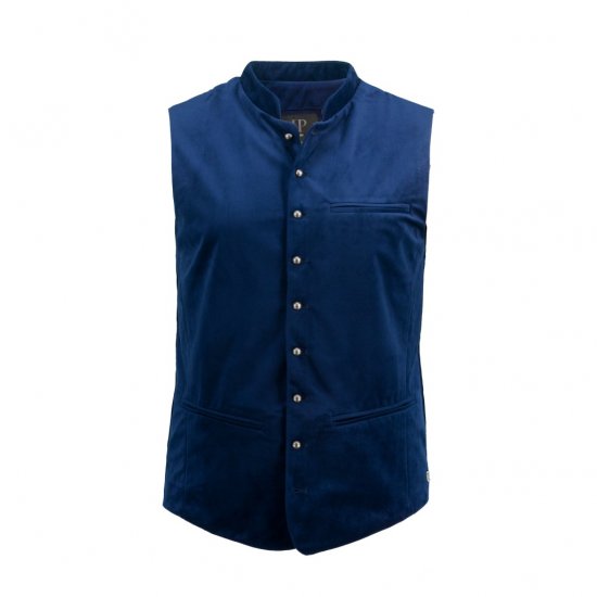 JP1880 Velvet Vest Traditional Blue - Svečana odjeća - Svečana i blagdanska odjeća – Slavite elegantno i udobno