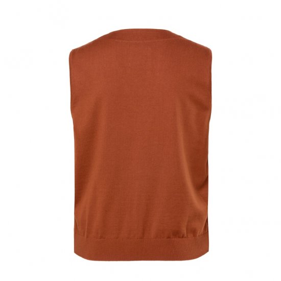 JP1880 Tweed Waistcoat Wool Brick Red - Prsluci - Prsluci u velikim veličinama