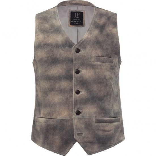 JP1880 Vest Traditional Cowhide Graphite Grey - Jakne - Muške Jakne Veliki Brojevi