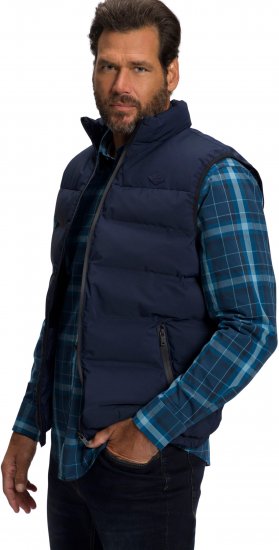 JP1880 Quilted Gilet Stand-up Collar Navy - Jakne - Muške Jakne Veliki Brojevi