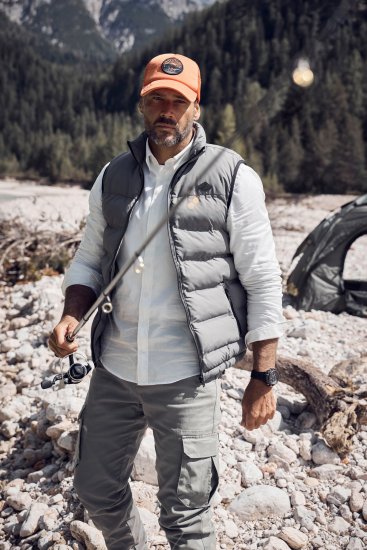 JP1880 Quilted Vest Outdoor Stand-up Collar Grey - Jakne - Muške Jakne Veliki Brojevi