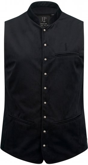 JP1880 Velvet Vest Traditional Black - Sva odjeća - Veliki Brojevi Odjeće