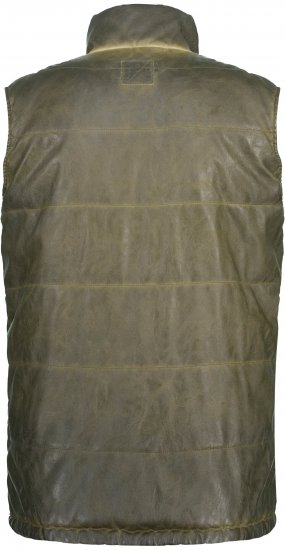 JP1880 Quilted Gilet Vintage Leather Green - Jakne - Muške Jakne Veliki Brojevi